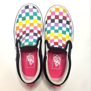 Asher Vans,Size 13,(Party Check) Multi/Blk